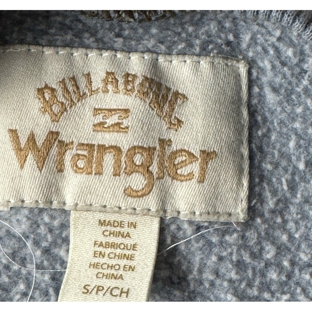 Billabong x Wrangler Sweatshirt Men's S Blue Embroidered Bronc Horse Logo - Picture 5 of 11
